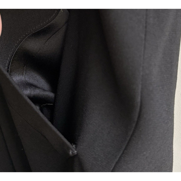 JENNI KAYNE Black Tuxedo Style Sleeveless Trench Vest Small Longline Minimalist - Picture 12 of 15